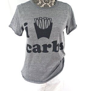 CHASER I Love Carbs Tee Shirt S